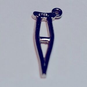 Vintage Sterling Silver Crutch Charm Medical Medicine Doctor Nurse